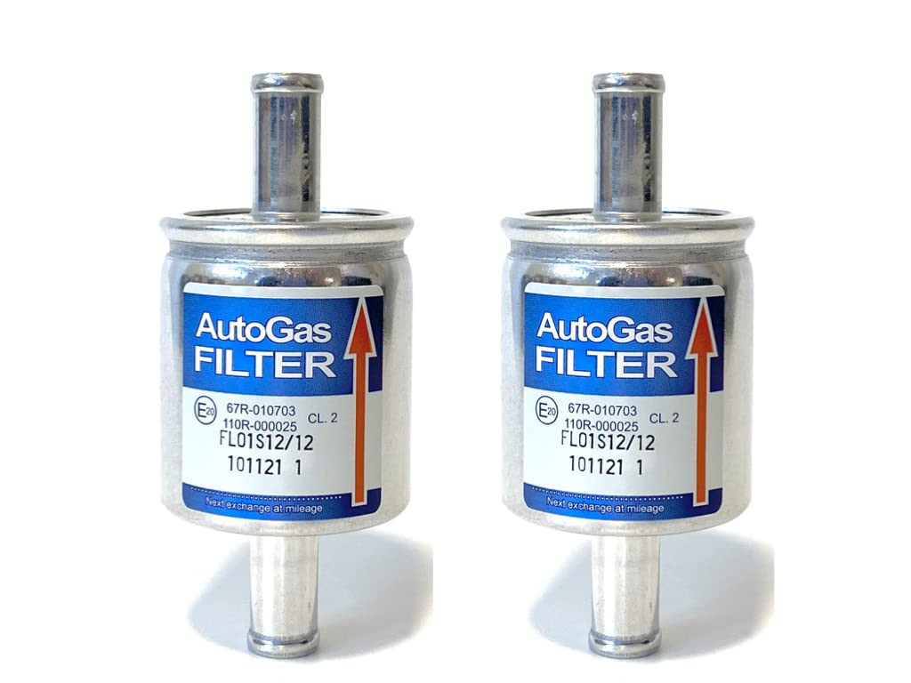 2x Filtro Gas MS12 12x12mm - Filtro autogas, sistemi di Gas LPG - (q0H)