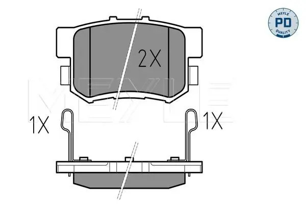 Pastiglie freno Assale posteriore 025 217 1914/PD MEYLE per SUZUKI HONDA MG