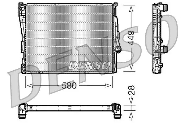 Radiatore DRM05069 DENSO per BMW 3 Coupé 3 Touring 3 3 Cabriolet 3 Compact