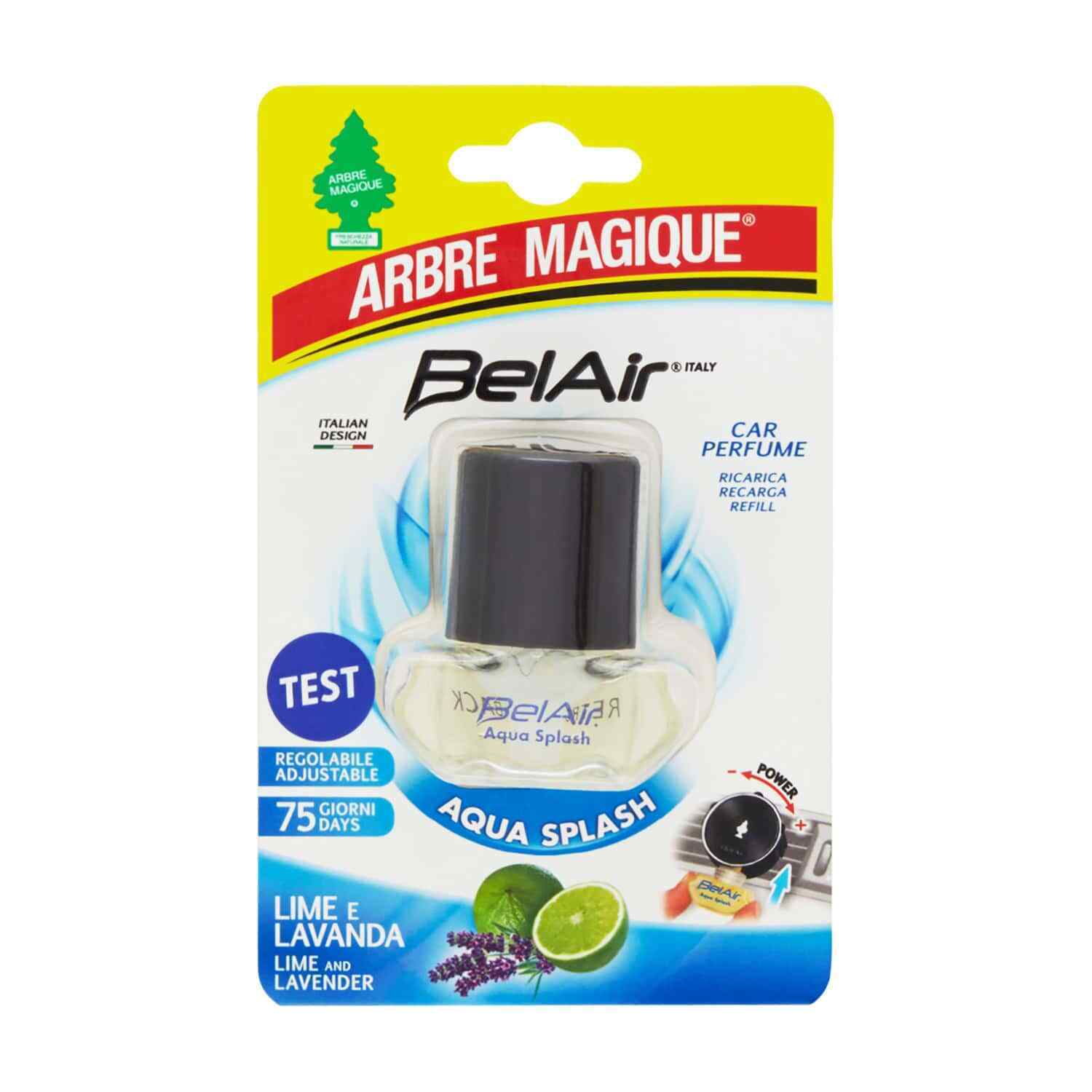 Arbre Magique Belair Giugiaro, Ricarica Deodorante Auto Liquido, Aqua Splash