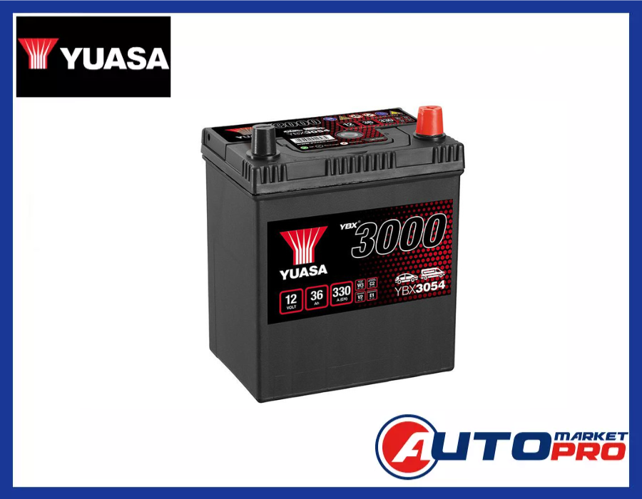YUASA YBX3054 BATTERIA 12V 36AH 300A BATTERIA SMF SERIE YBX3000 242x175x190mm
