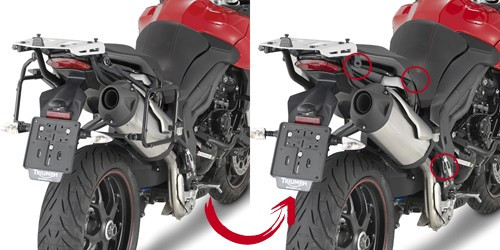 Portavaligie Laterale GIVI PLR6404 Triumph Tiger Sport 1050 2013