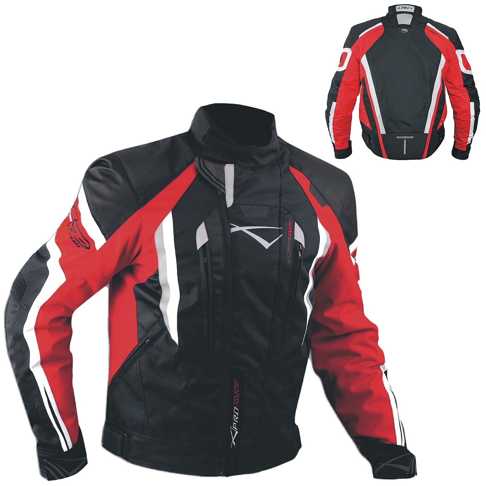 Motorbike Motorcycle Waterproof CE Armours Textile Thermal Tex Jacket  Red 3XL