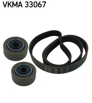 Kit cinghia trapezoidale multirighe VKMA 33067 SKF per PEUGEOT 307 307 SW 307 CC