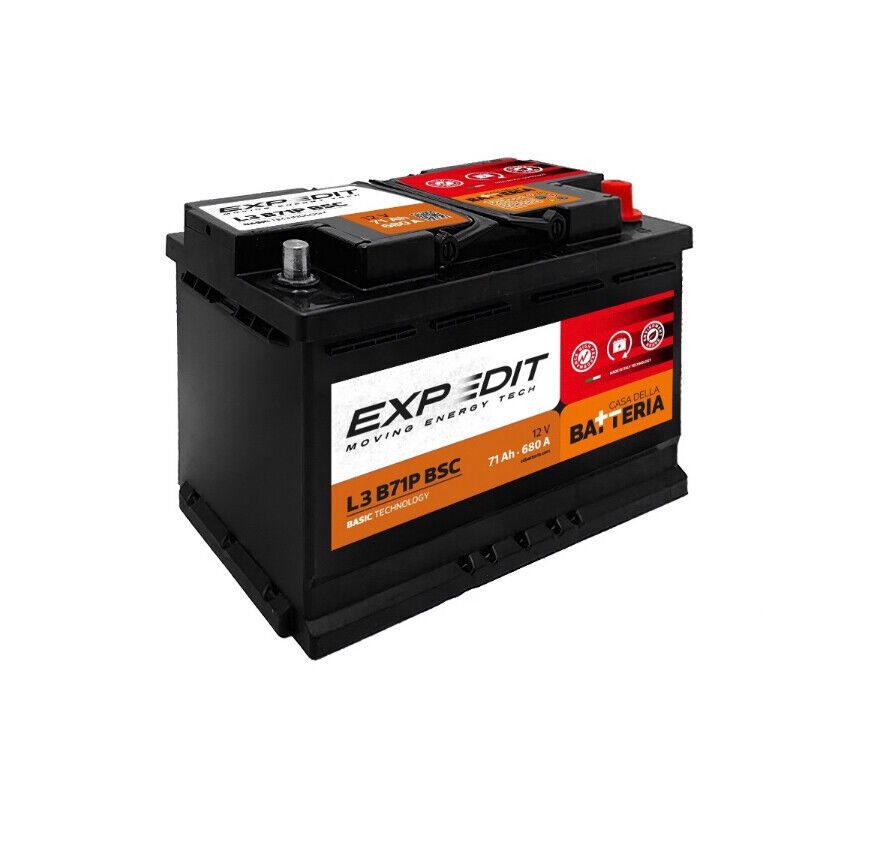 BATTERIA AUTO LA CASA DELLA BATTERIA 71Ah 680A 12V - BASIC L3B 71P  (DX) = FIAMM