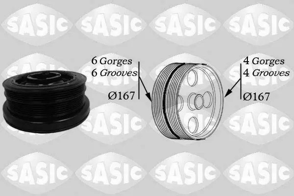 Puleggia albero motore 2156034 SASIC per BMW 3 X5 X3 5 Touring 3 Touring 3 Coupé