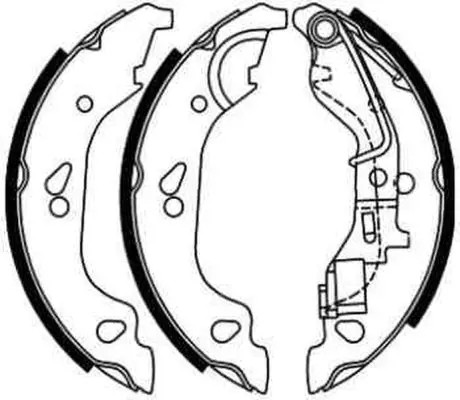 Ganasce freno Assale posteriore C0F019ABE ABE per FIAT PUNTO