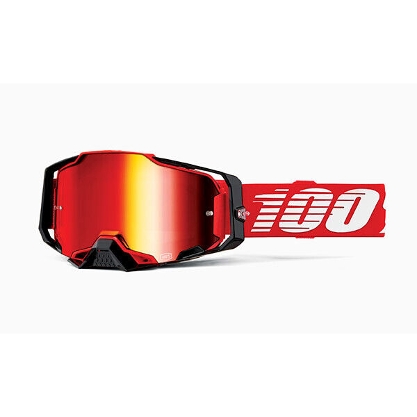 100% Maschera Armega Red - Lente A Specchio Rossa