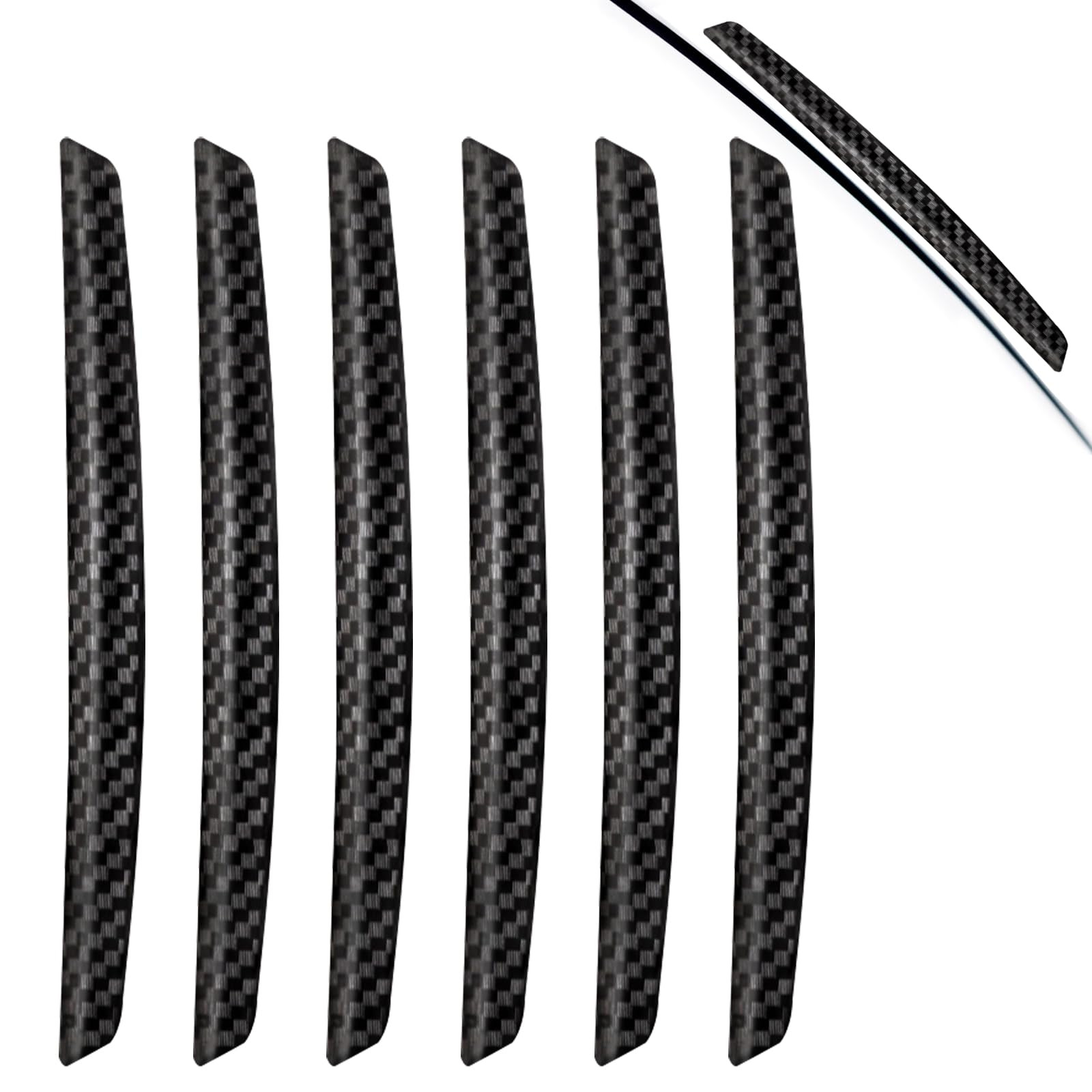 Gentpovth 6 Pezzi Paracolpi Portiere Auto Proteggi Portiere, Fibra di (d0R)