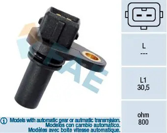 Sensore di velocità del cambio 79008 FAE per AUDI VW LANCIA FIAT FORD SEAT SKODA