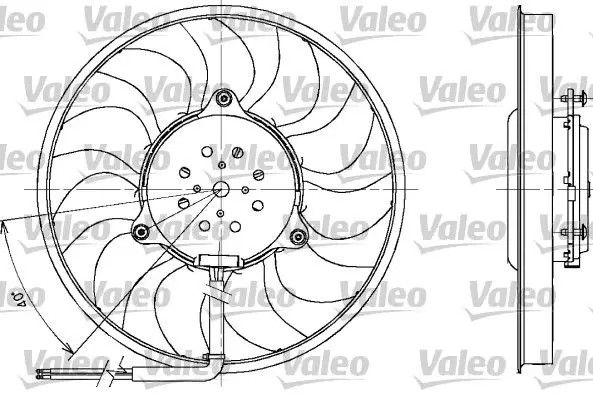 Ventola radiatore 698611 VALEO per AUDI SEAT