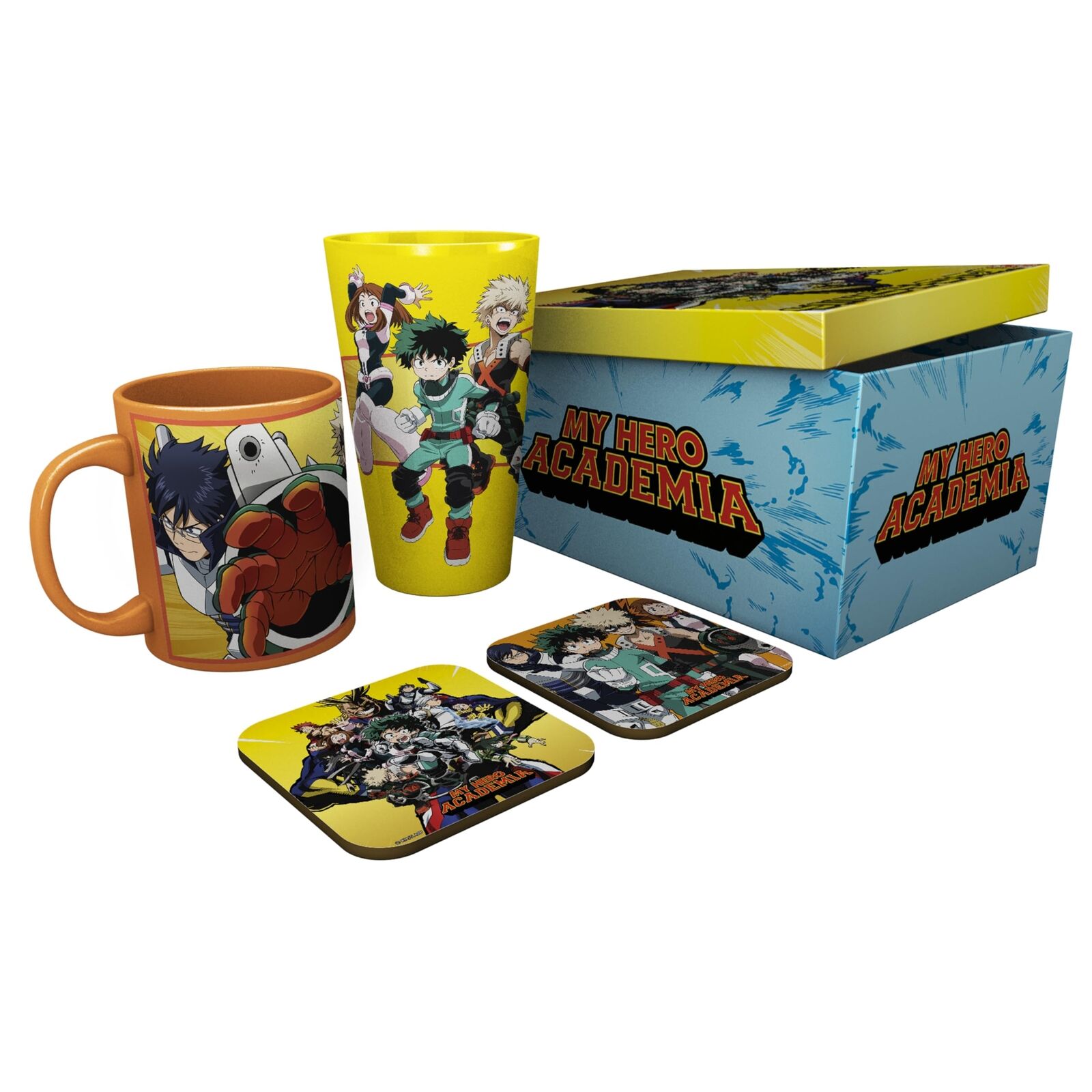 My Hero Academia Pack Glass XXL + Mug + 2 Coasters Heroes ABYSTYLE