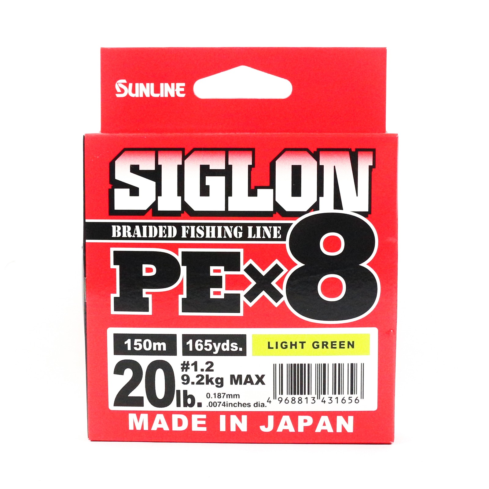 Sunline P.E Linea X8 Siglon 150M P.E 1.2 20LB Lime Green (1656)