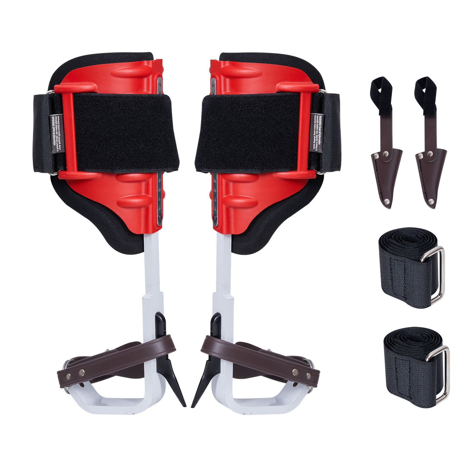 VEVOR Tree Climbing Spikes Speroni da Arrampicata Alluminio Arboricoltura Rosso