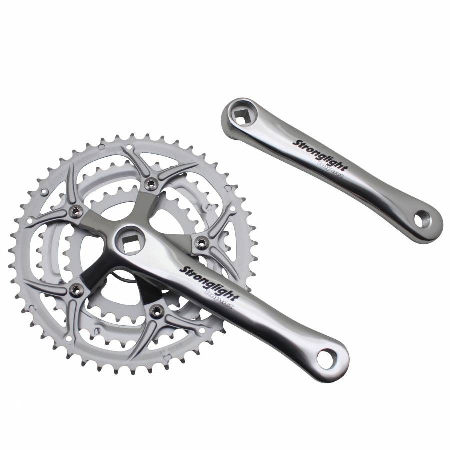 Guarnitura da strada Stronglight 9-10v. Impact Eco argento 170mm 48-38-28 compat