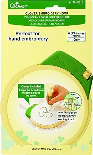 Clover Plastic Embroidery Stitching Hoop 4-3/4"- (W2O)