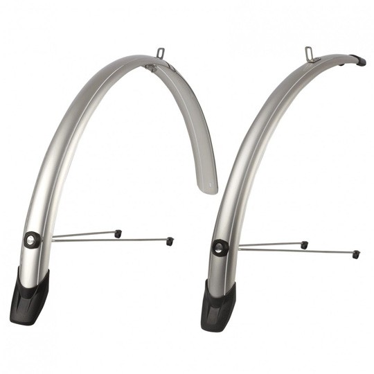 Parafango vtc 26" polisport towny a tringles 51mm argento (pr)