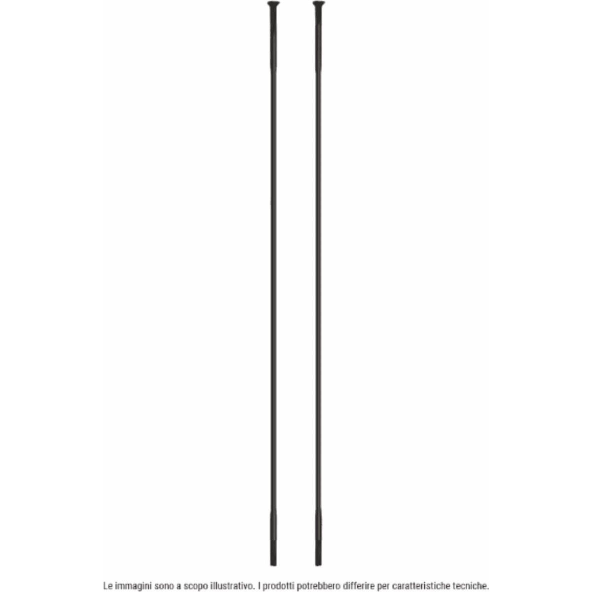 Raggi Sapim D-Light Inox 300mm Neri con Nipple in Ottone 12mm, Confezione da 4 P