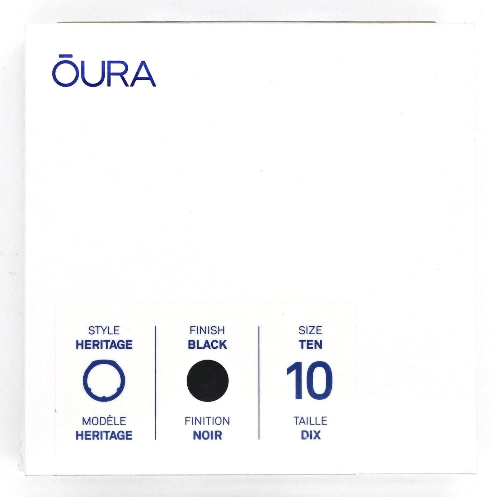 Nuovo Oura Ring Gen 3 Heritage Nero 10 Smart Ring (Si Prega Di Misurare Prima)