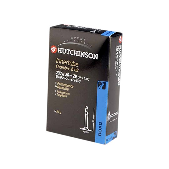 Camera d'aria per bici 700 x 20-25 Hutchinson valvola presta da 60mm 95g