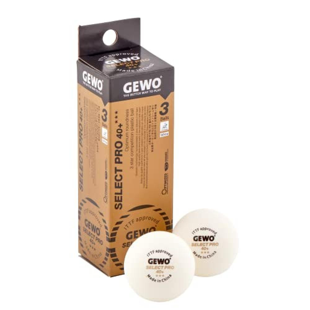 (TG. 3 pezzi) GEWO Select PRO - Palline da ping pong con 3 stelle, in plastica 4