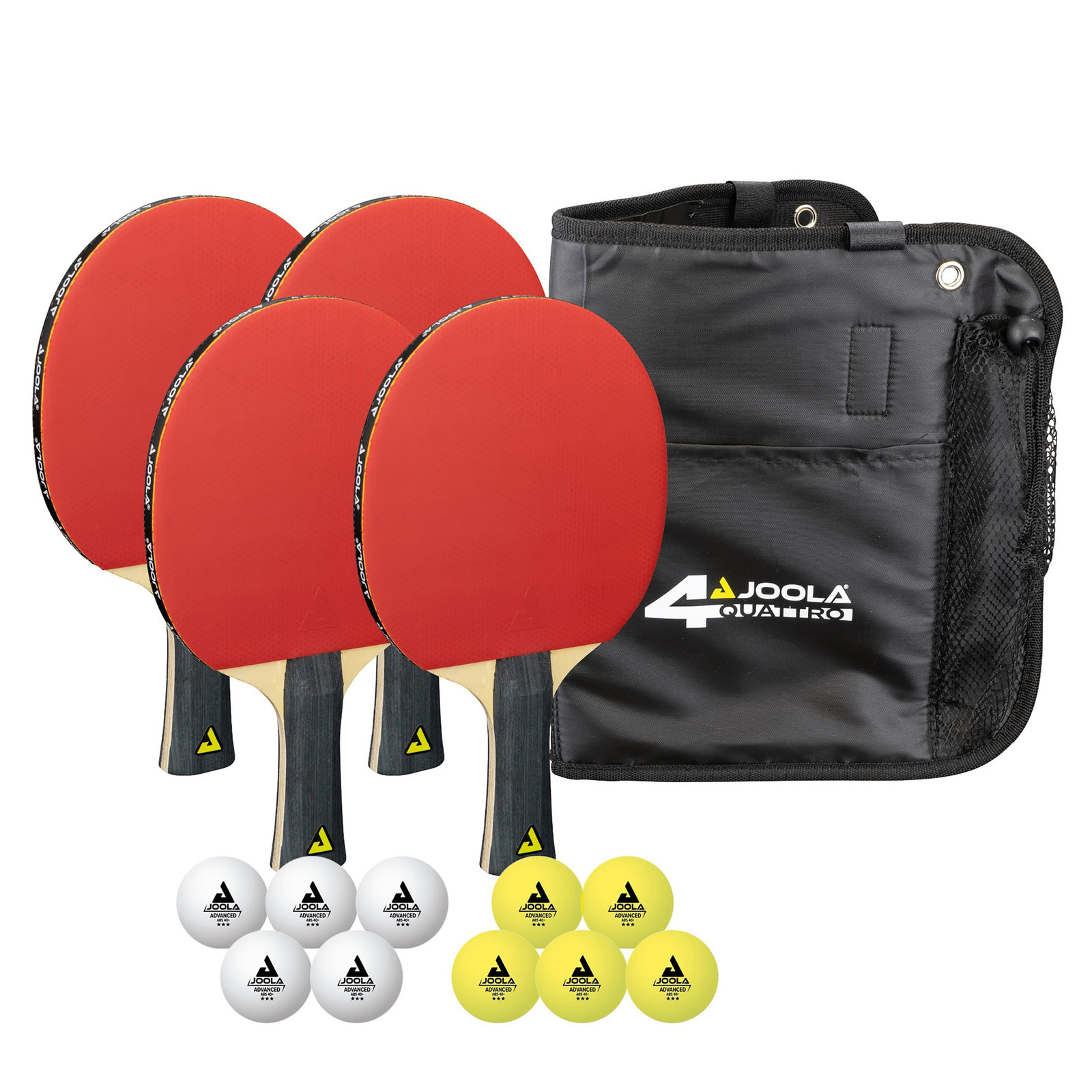 JOOLA Set da ping pong Family, set da ping pong con 4 racchette da ping pong, pa