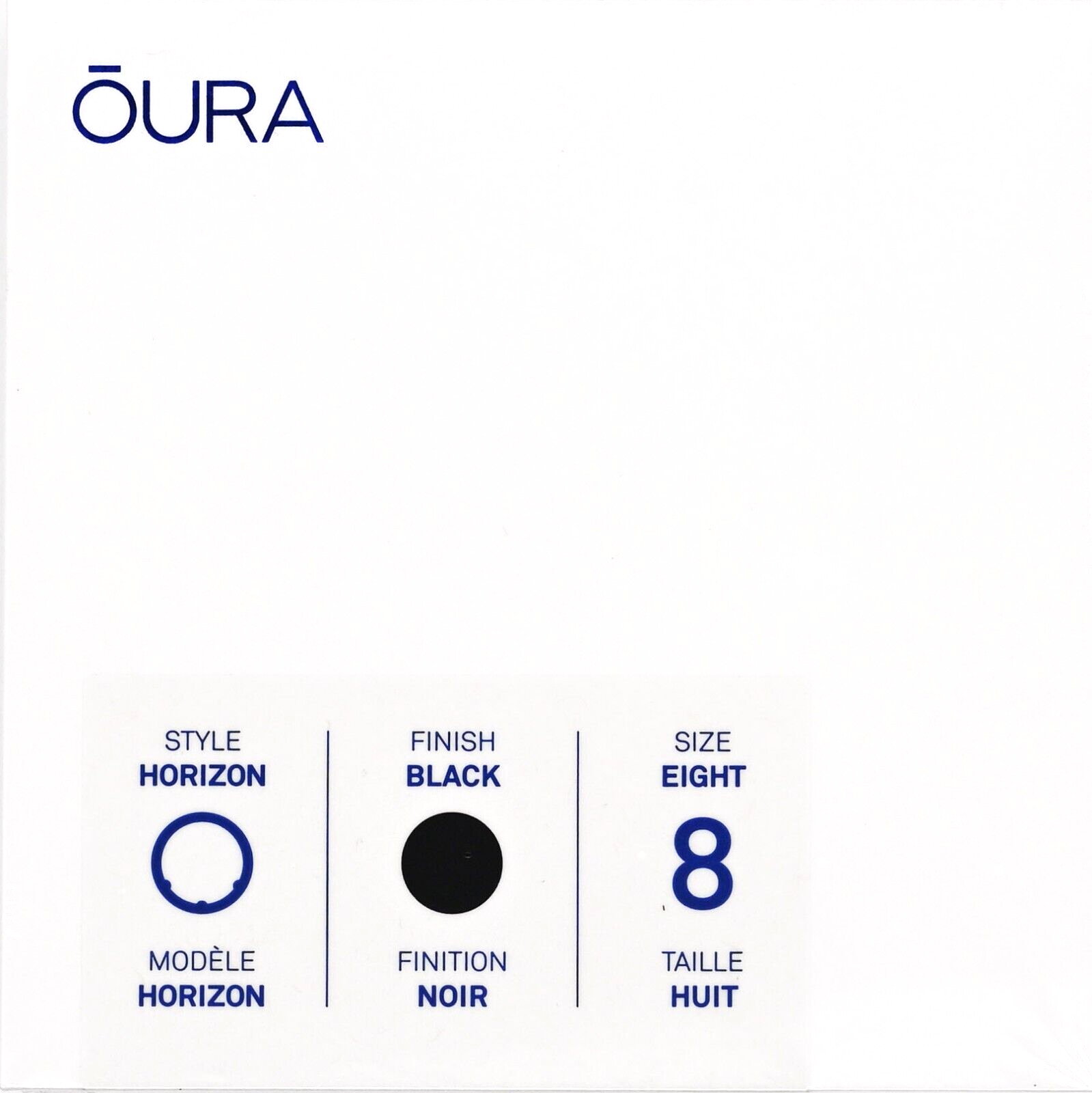 Oura Ring Gen 3 Horizon Nero Misura 8 Smart Anello ( Si Prega Taglia Prima)