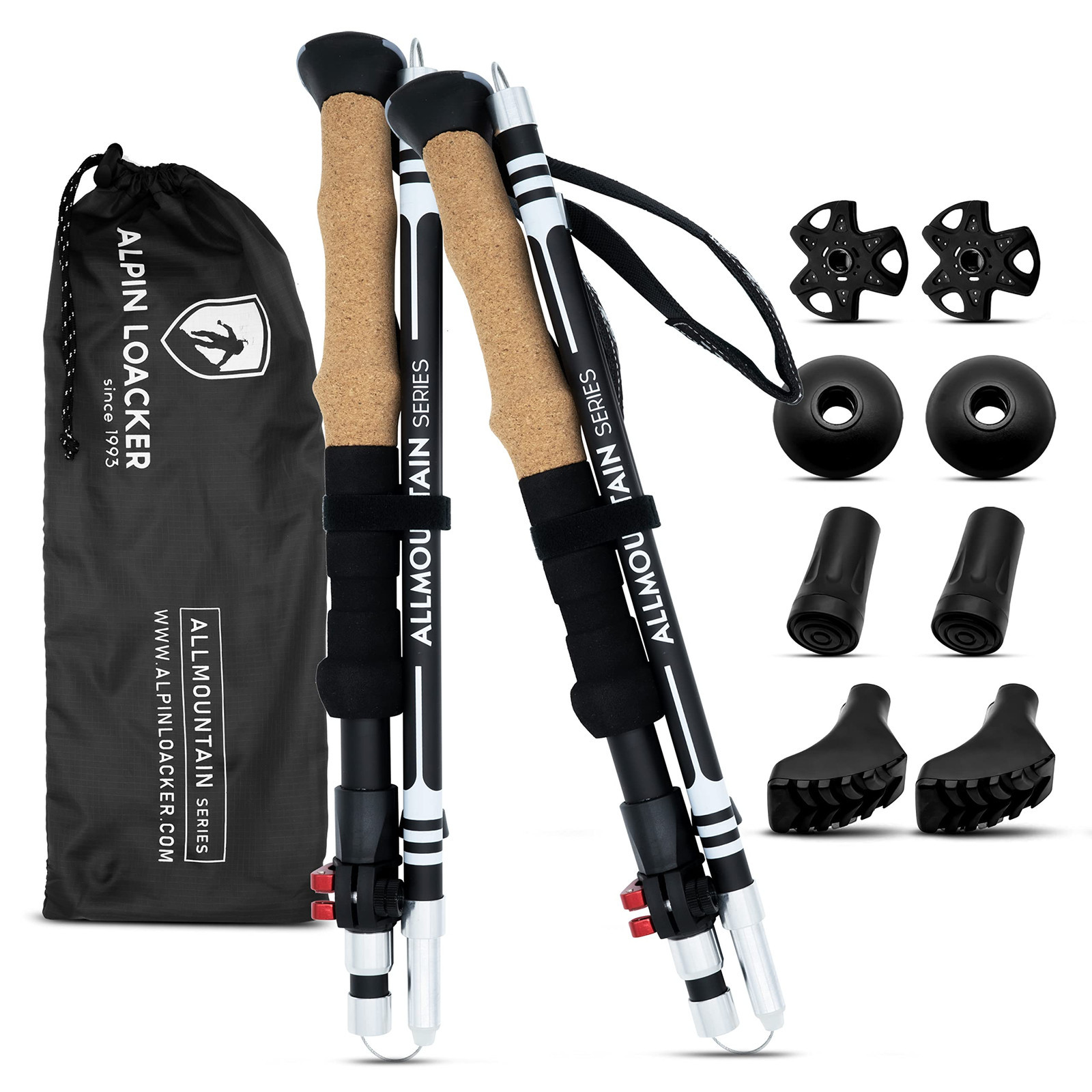 Alpin Loacker Bastoncini Trekking Carbonio o alluminio | Bastoni Ultraleggeri Re