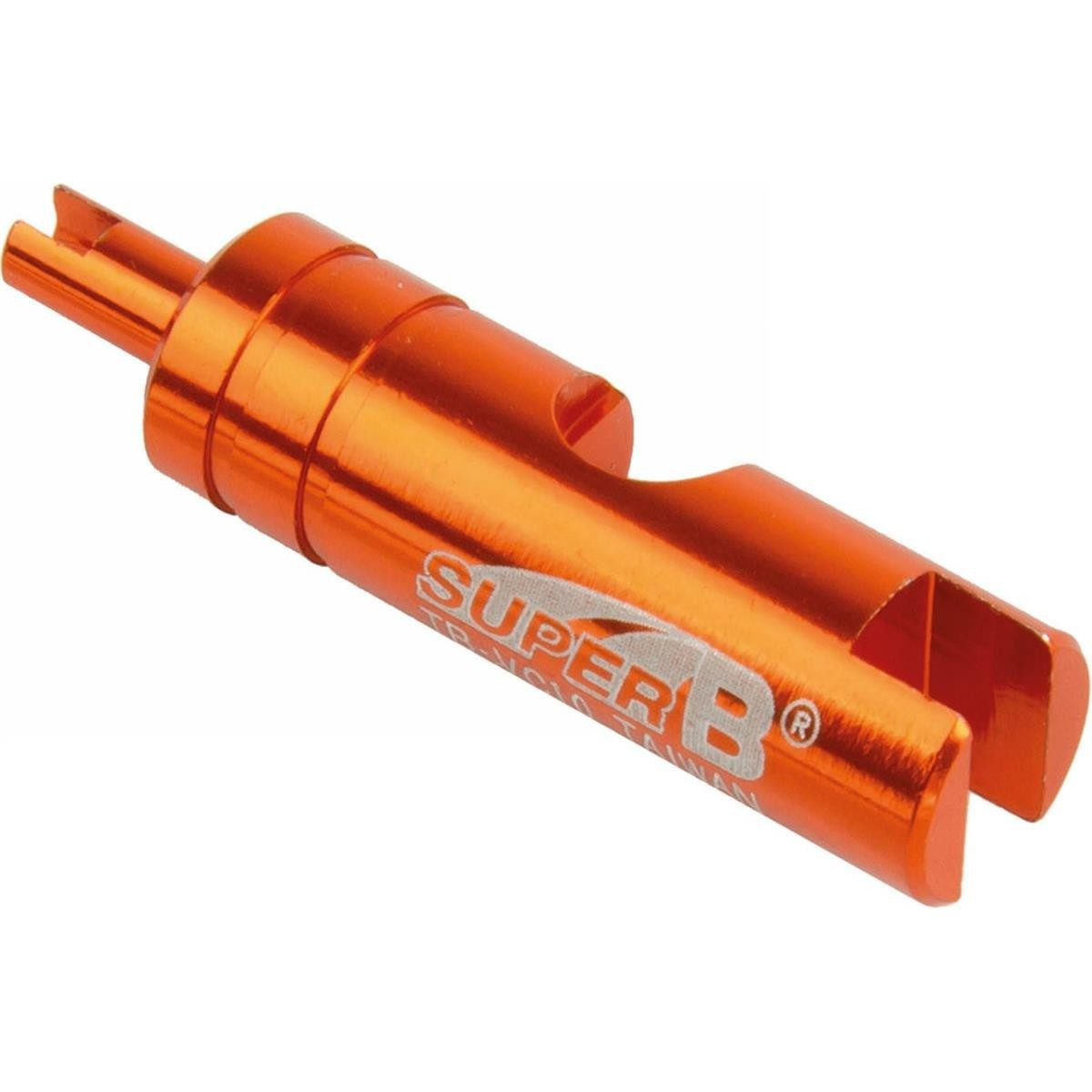 Chiave per Valvole Super B TB-VC10 in Alluminio per Presta e Schrader, Arancione