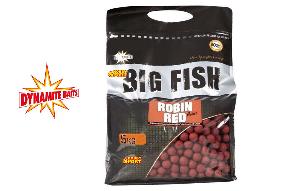 DYNAMITE BAITS BIG FISH BOILIES 5 KG 20 mm ROBIN RED CARPFISHING DY1529