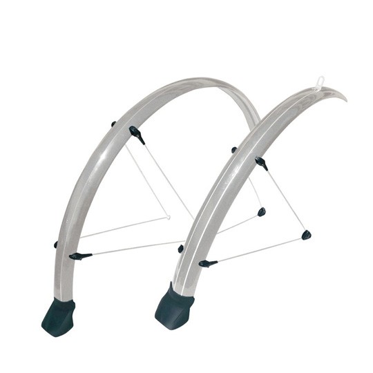 Parafango vtc/vtt 26'' strong country plastica a tringles 60mm argento (pr)