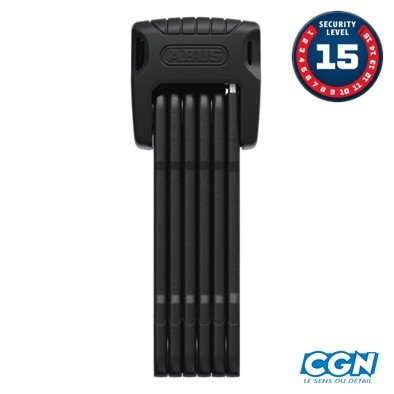 Antifurto pieghevole a chiave 85cm Abus Bordo Granit XPlus 6500K/90 nero + suppo