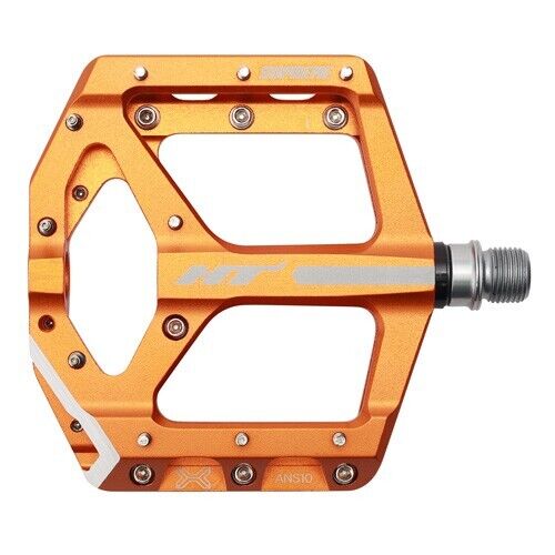Pedali Piattaforma Flat MTB In Alluminio ANS10 HT Arancione