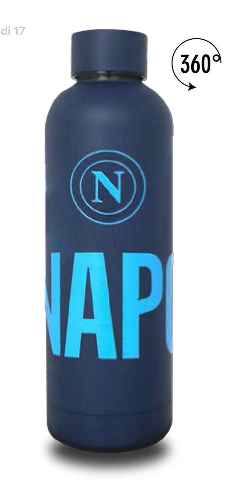Borraccia termica blu in acciaio inox ssc napoli 500ml