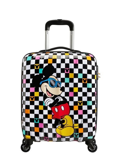 TROLLEY AMERICAN TOURISTER hypertwist spinner 55/20 disney 2.0 MICKEY CHECK PIC