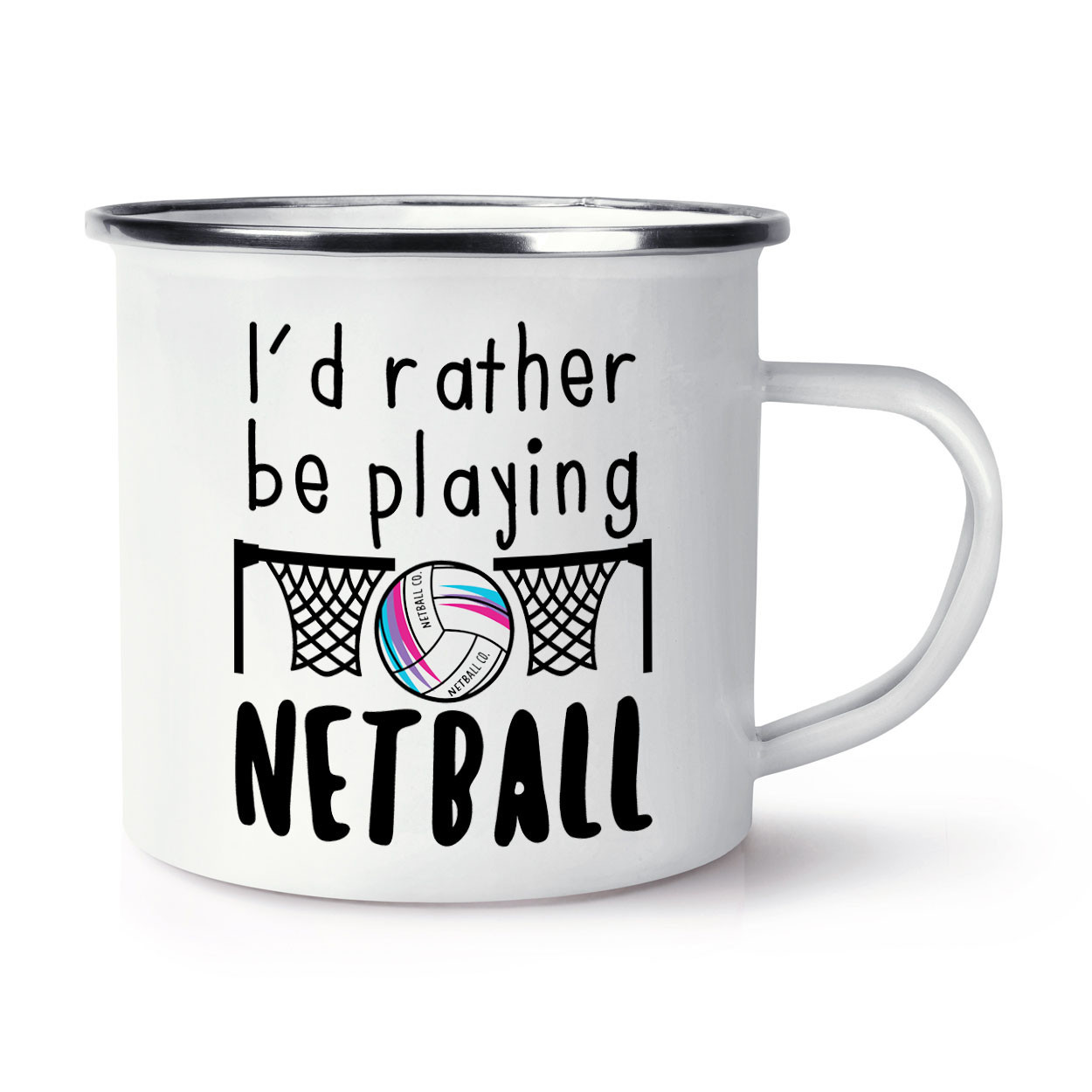 Preferirei Giocare A Netball Tazza In Smalto Sportiva Netballer