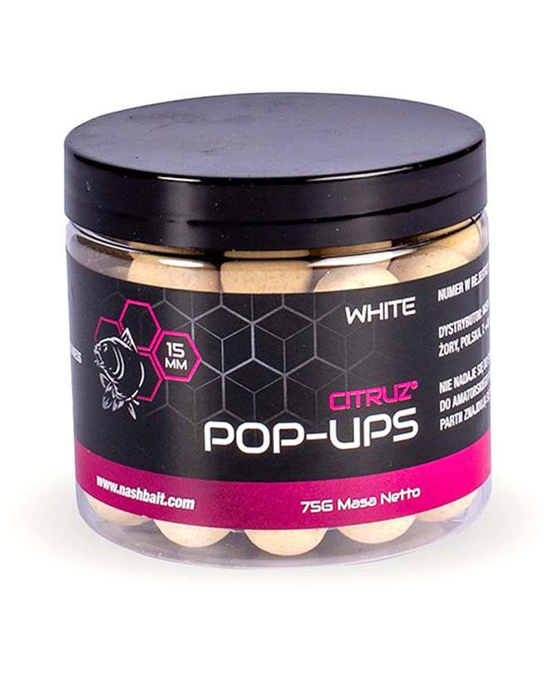 Boilies Citruz Pop Ups 15 mm White Nash