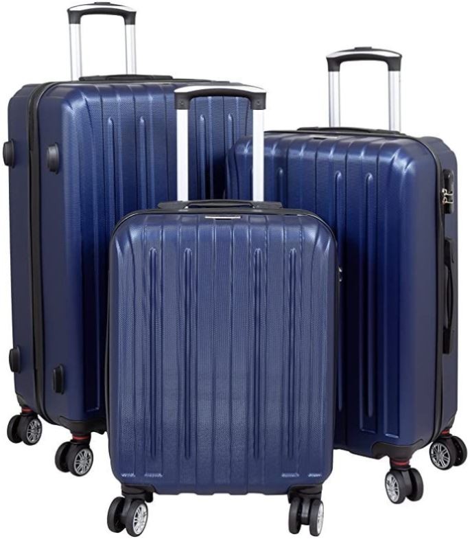 Set di scatole da viaggio in arte blu in 3 parti: leggero e resistente