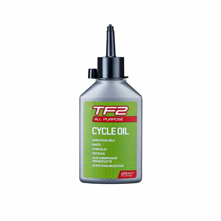 Olio per biciclette Weldtite TF2 Cycle Oil (125 ml) per cuscinetti e cavi.