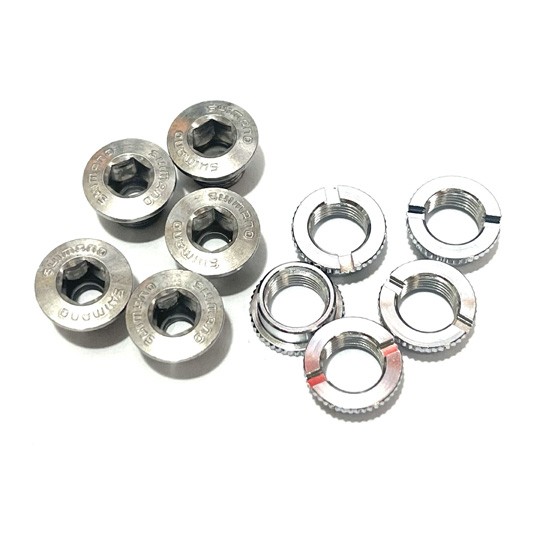 Intravis fissaggio. mono piatto strada shimano dura ace fc-7710 m8x6 viti e cami