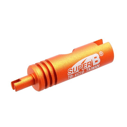 Strumento per smontare valvole Schrader/Presta Super B TB-VC10 arancione (classi
