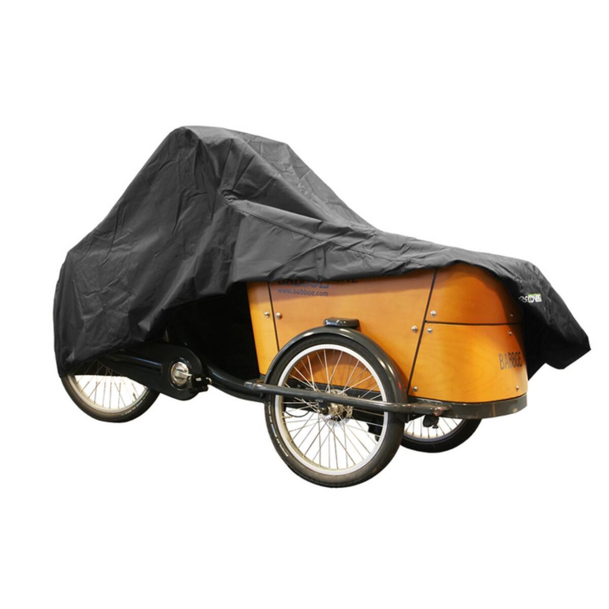 DS COVERS Telo Copribici per bici cargo a binario doppio (3 ruote) con copertura