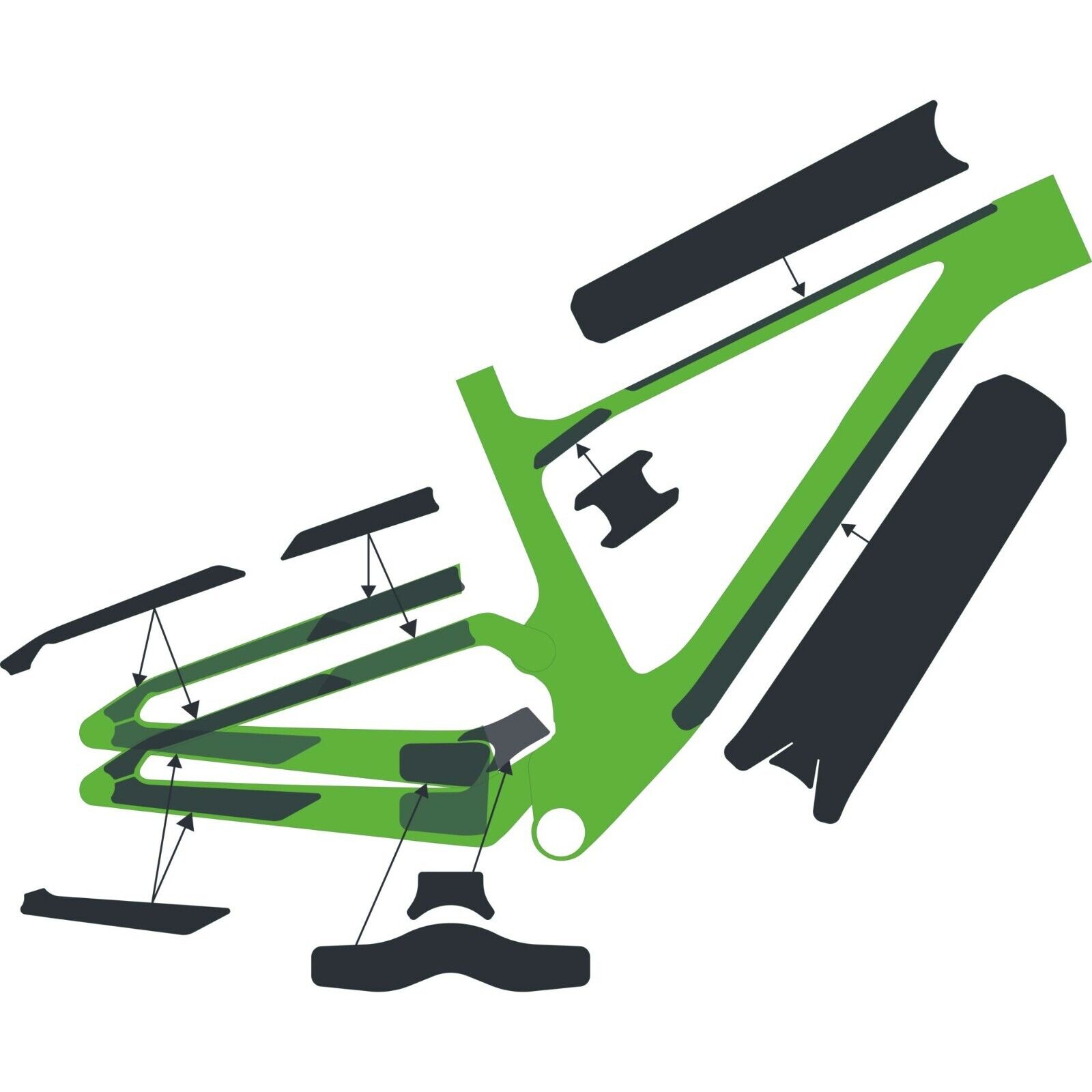 Kit Protezione Telaio Syncros Per Spark Carbon Clear Matt