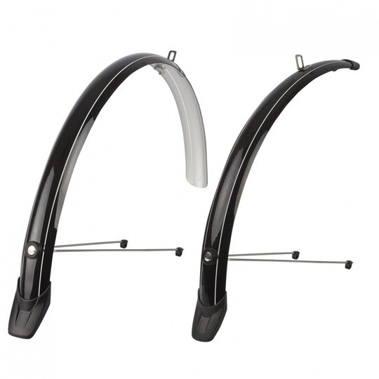Parafango VTC 26" Polisport Towny con aste 51mm nero (pz)