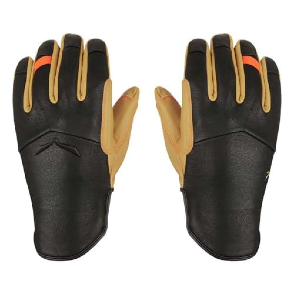 (TG. M) SALEWA Ortles Am M Leather Gloves Guanti, Black Out/2500/4570, M Uomo -