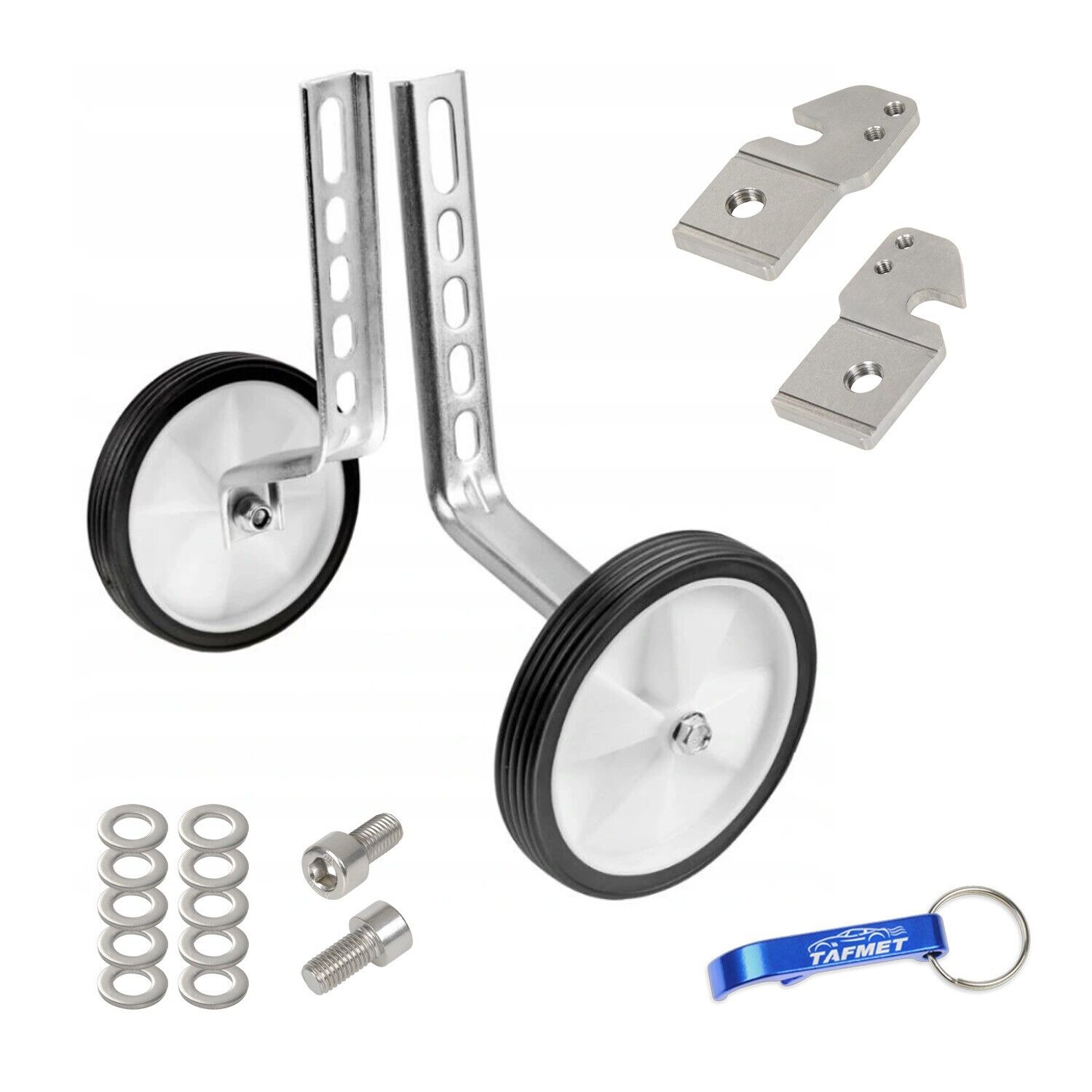 Adattatore supporto fissaggio con ruote di supporto laterali per bicicletta p...