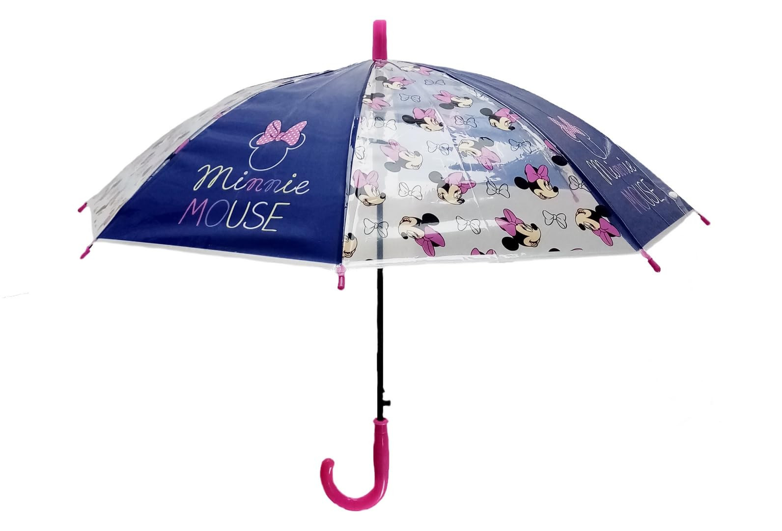eplusm MINNIE MOUSE NAIVE – Manual Dome Umbrella, 8 Panels, Metal Rods, Comforta