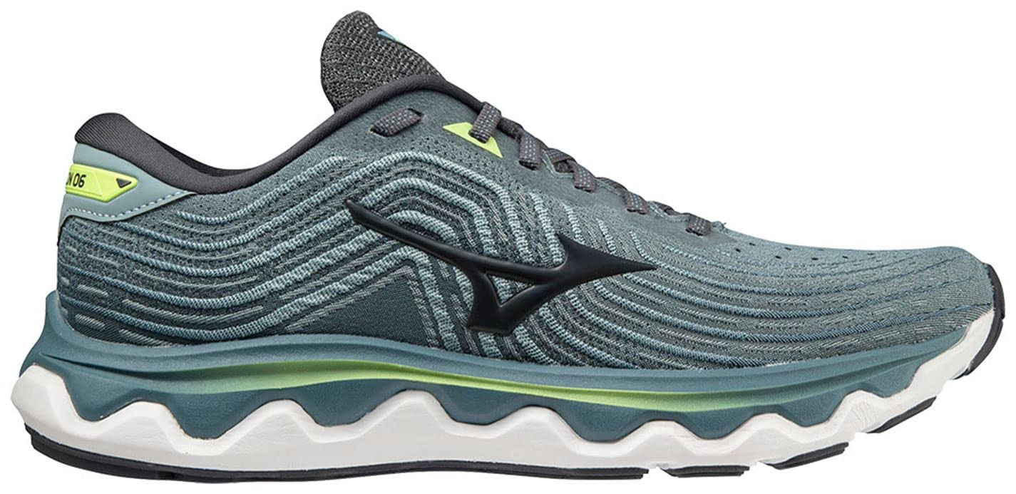 Mizuno Wave Horizon 6, Scarpe da Corsa Uomo, Smoke Blue Ebony Neolime, 42.5 EU