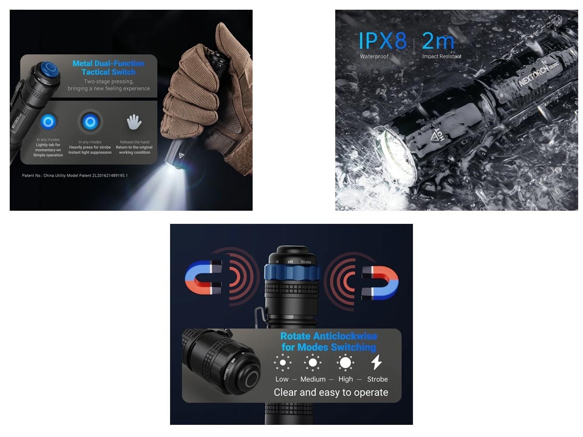 Nextorch TA30C Ricaricabile 1600 Lumens LED