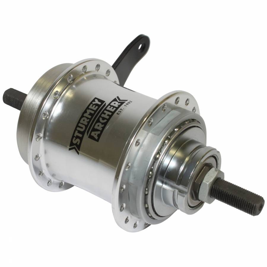 Mozzo city-vtc Sturmey Archer argento 36T 2 velocità + freno nel mozzo